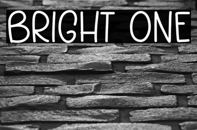 Bright One Font examples