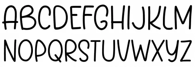 Bright One フォント 小文字