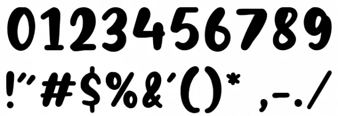 Bright Orchid Font OTHER CHARS