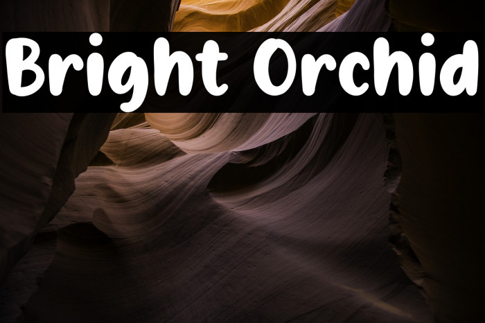 Bright Orchid Font examples