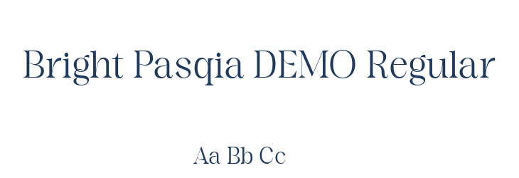 Bright Pasqia DEMO Regular Font Preview