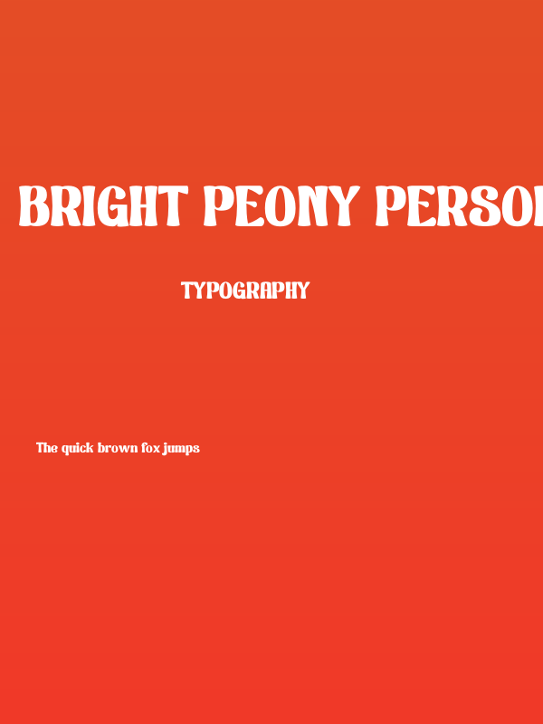 Bright Peony Personal Use Poster