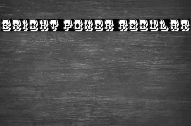 Bright Power Regular Font examples