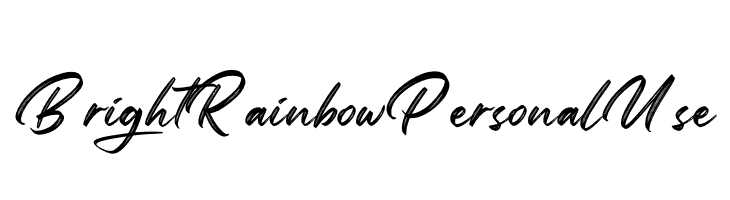 Bright Rainbow Personal Use  Frei Schriftart Herunterladen