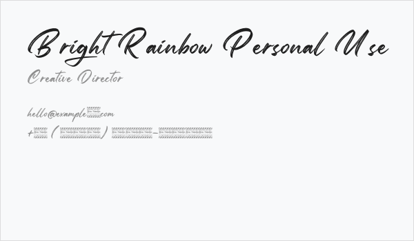 Bright Rainbow Personal Use Business Card