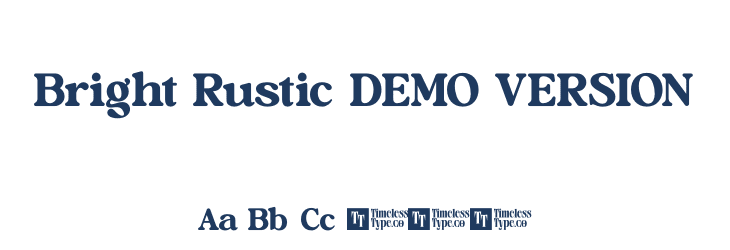 Bright Rustic DEMO VERSION Font Preview