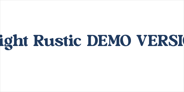 Bright Rustic DEMO VERSION Logo