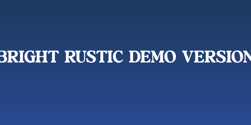 Bright Rustic DEMO VERSION Social Header