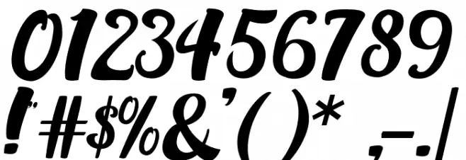 Bright Script Clean Font OTHER CHARS