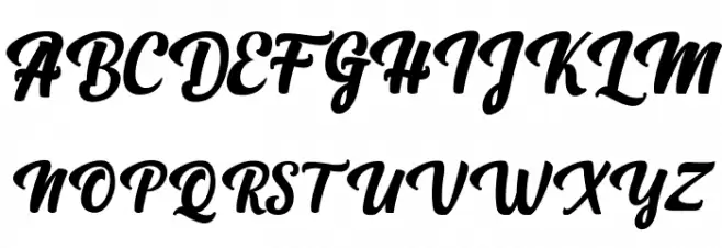 Bright Script Clean Caratteri MAIUSCOLE