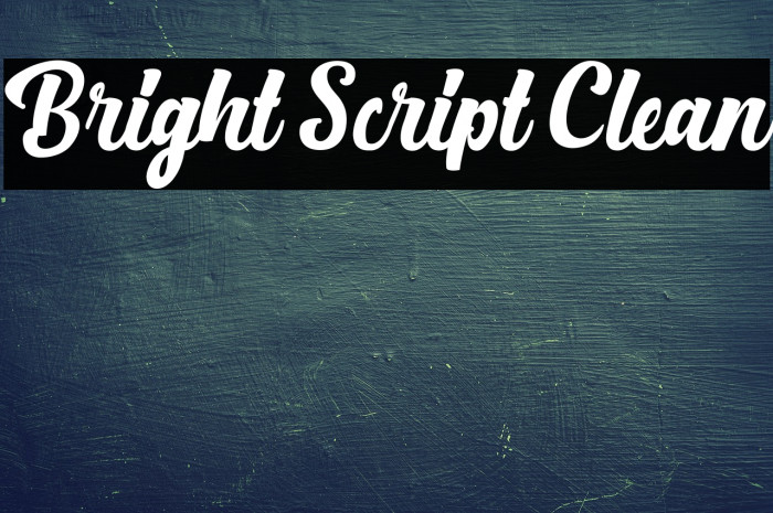 Bright Script Clean Fonte examples