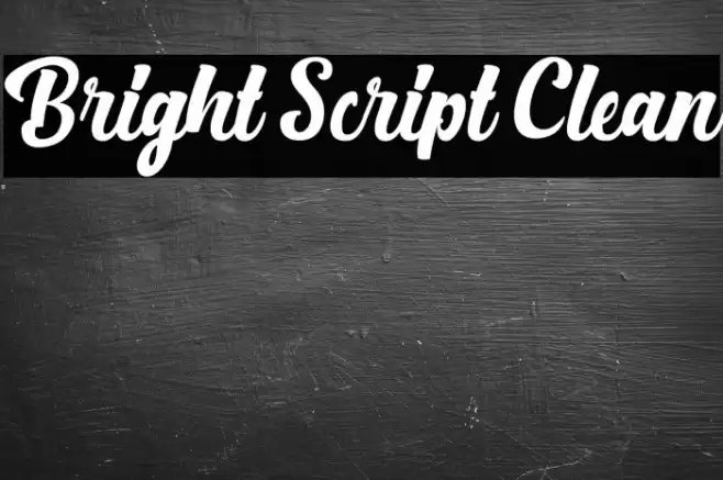 Bright Script Clean Font examples
