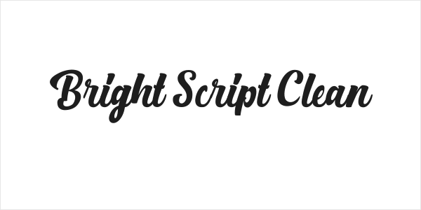Bright Script Clean Logo