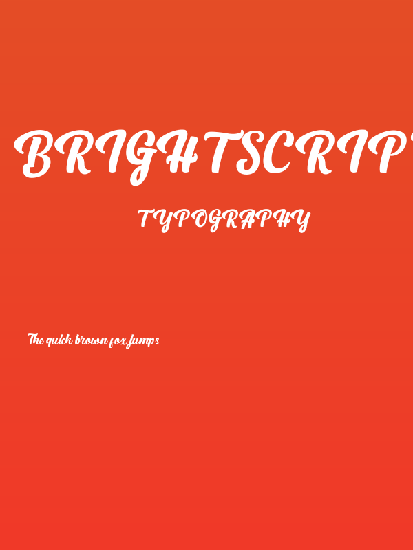 Bright Script Clean Poster