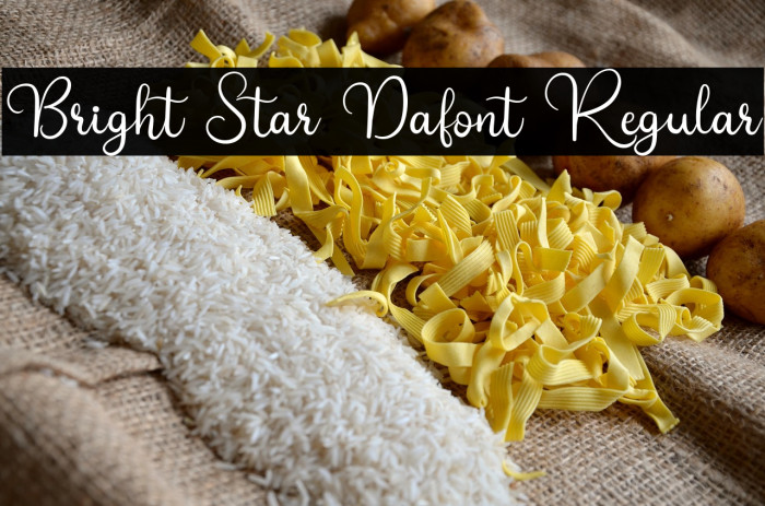 Bright Star Dafont Regular Example 2