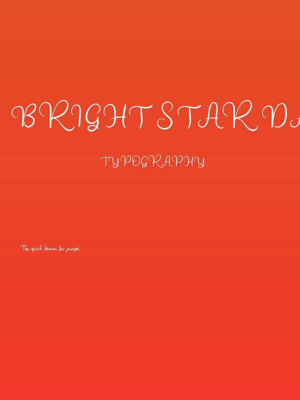 Bright Star Dafont Regular Poster