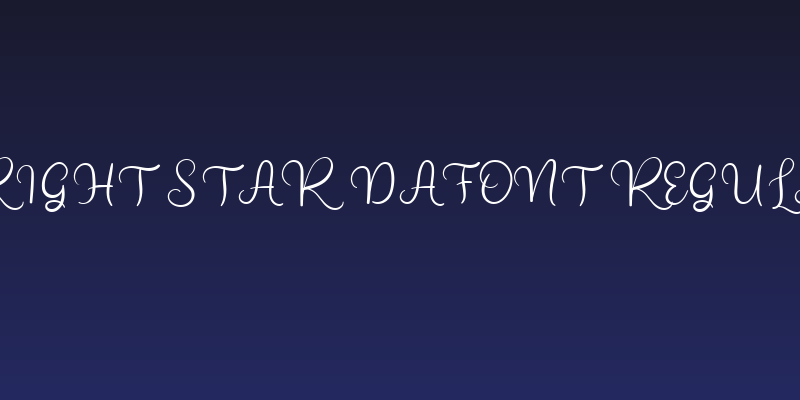 Bright Star Dafont Regular Social Header