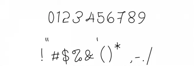 Bright Star Font OTHER CHARS