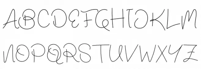 Bright Star फ़ॉन्ट अपरकेस