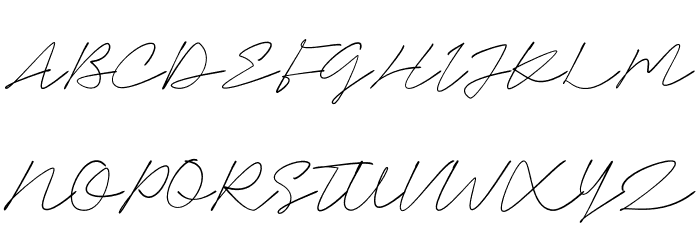 Bright Starla Font UPPERCASE
