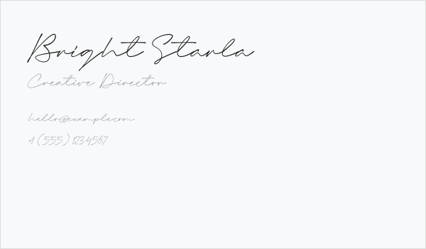 Bright Starla Business Card