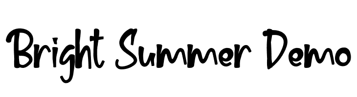 Bright Summer Demo  नि: शुल्क फ़ॉन्ट्स डाउनलोड