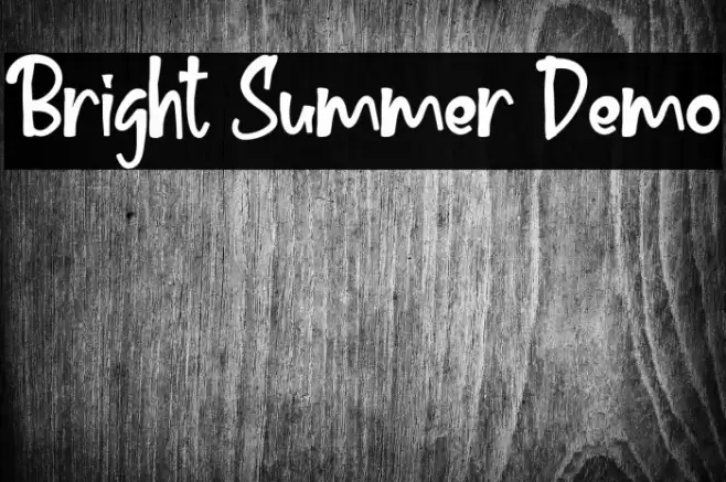 Bright Summer Demo Font examples