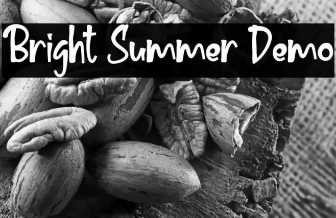 Bright Summer Demo Font examples