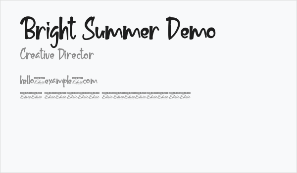 Bright Summer Demo Business Card