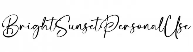 Bright Sunset Personal Use  Fuentes Gratis Descargar