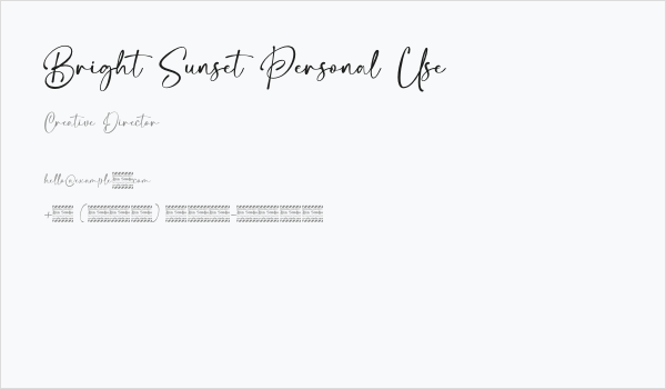 Bright Sunset Personal Use Business Card