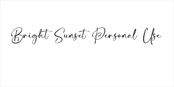 Bright Sunset Personal Use Logo