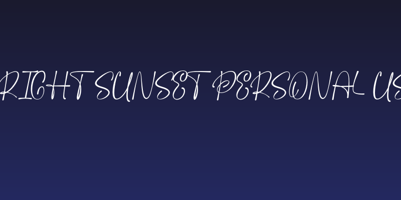 Bright Sunset Personal Use Social Header