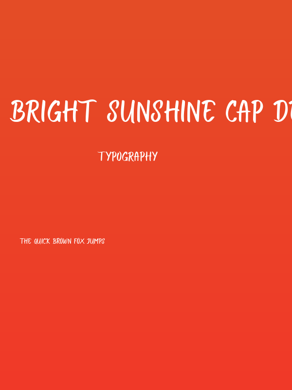 Bright Sunshine Cap Demo Poster