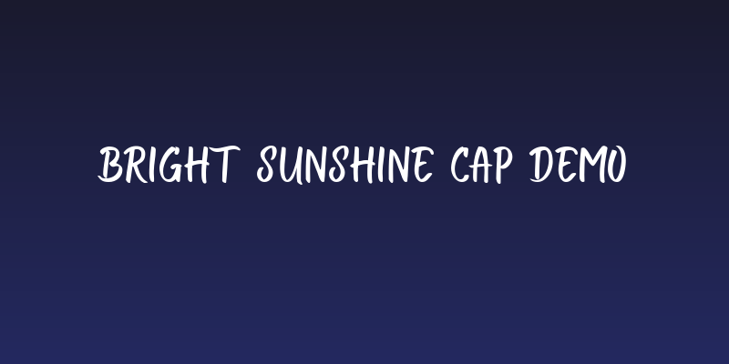 Bright Sunshine Cap Demo Social Header