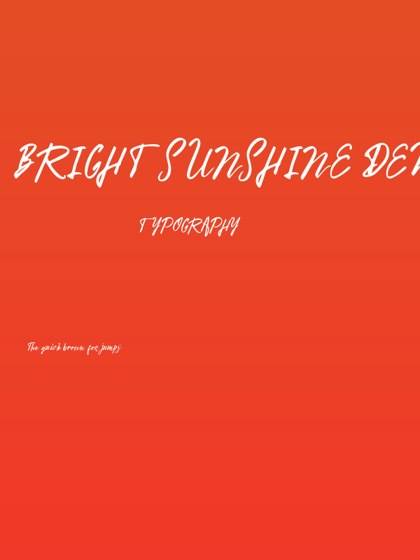 Bright Sunshine Demo Poster
