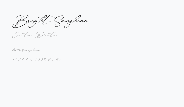 Bright Sunshine Business Card