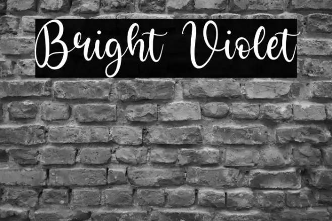Bright Violet Font examples