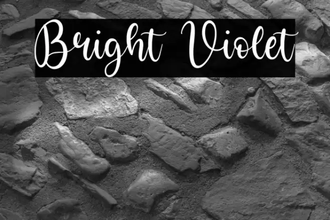 Bright Violet Font examples