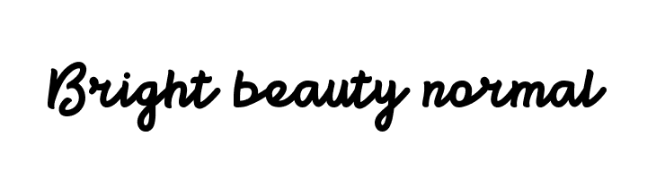 Bright beauty normal फ़ॉन्ट