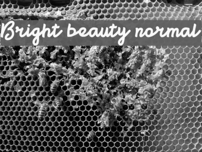 Bright beauty normal Font examples