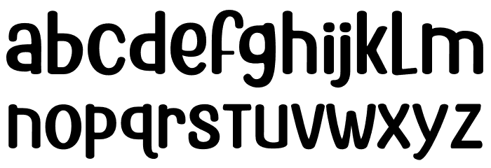 BrightAurora-Regular Font LOWERCASE