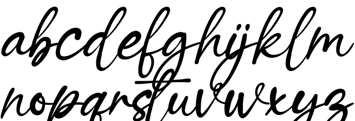 BrightCheerfulRegular Font LOWERCASE