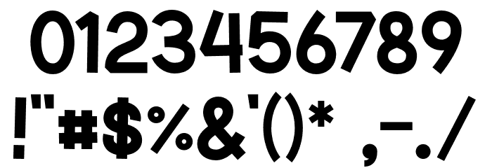 BrightFridayRegular Font OTHER CHARS