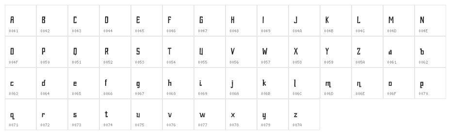 BrightFriday Character Map