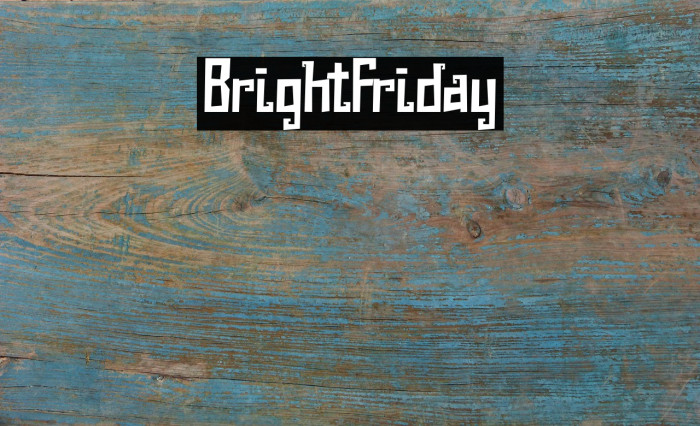 BrightFriday Font examples
