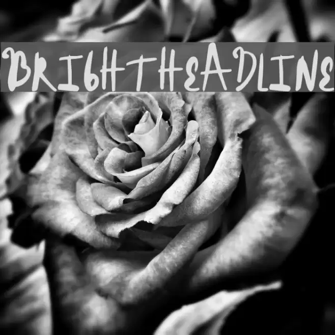 BrightHeadline Font examples