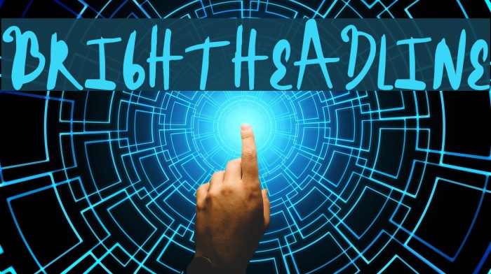 BrightHeadline Font examples