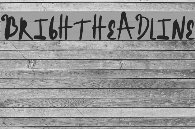 BrightHeadline Font examples