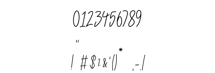 BrightSalkiy Font OTHER CHARS